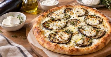 La Pizza Blanche Aubergine et Chèvre : Le Régal Gourmand et Express