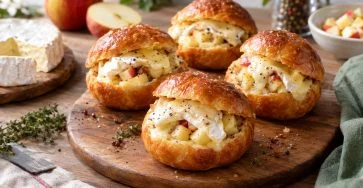 Le mariage parfait du terroir : Briochettes gourmandes au camembert et à la pomme