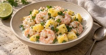 Salade Fraîche de Crevettes à l’Ananas et Lait de Coco : La Recette Express
