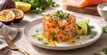 Tartare de Saumon au Fruit de la Passion : L’Alliance Sucrée-Salée Inoubliable