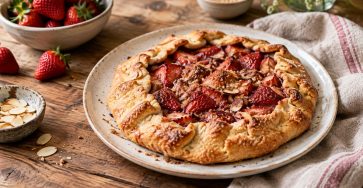 Tarte Rustique aux Fraises Cuites et Amandes : Le Dessert Gourmand et Ultra-Facile