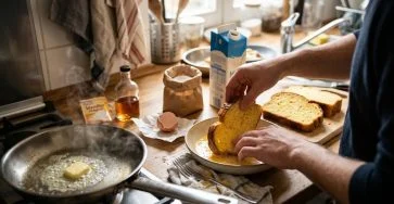 Brioche perdue caramélisée au rhum ambré